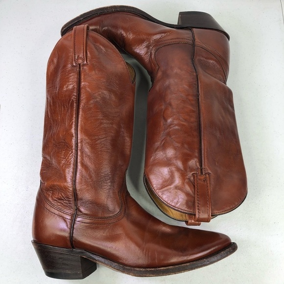 Acme Brown Leather Pull On Boots main image 5
